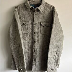 George Men's Quilted Tan Shirt Jacket